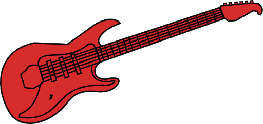 Red Electric Guitar Vector PNG Free Download