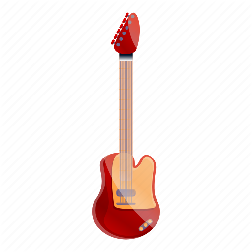 Красная электрическая гитара вектор прозрачный PNG