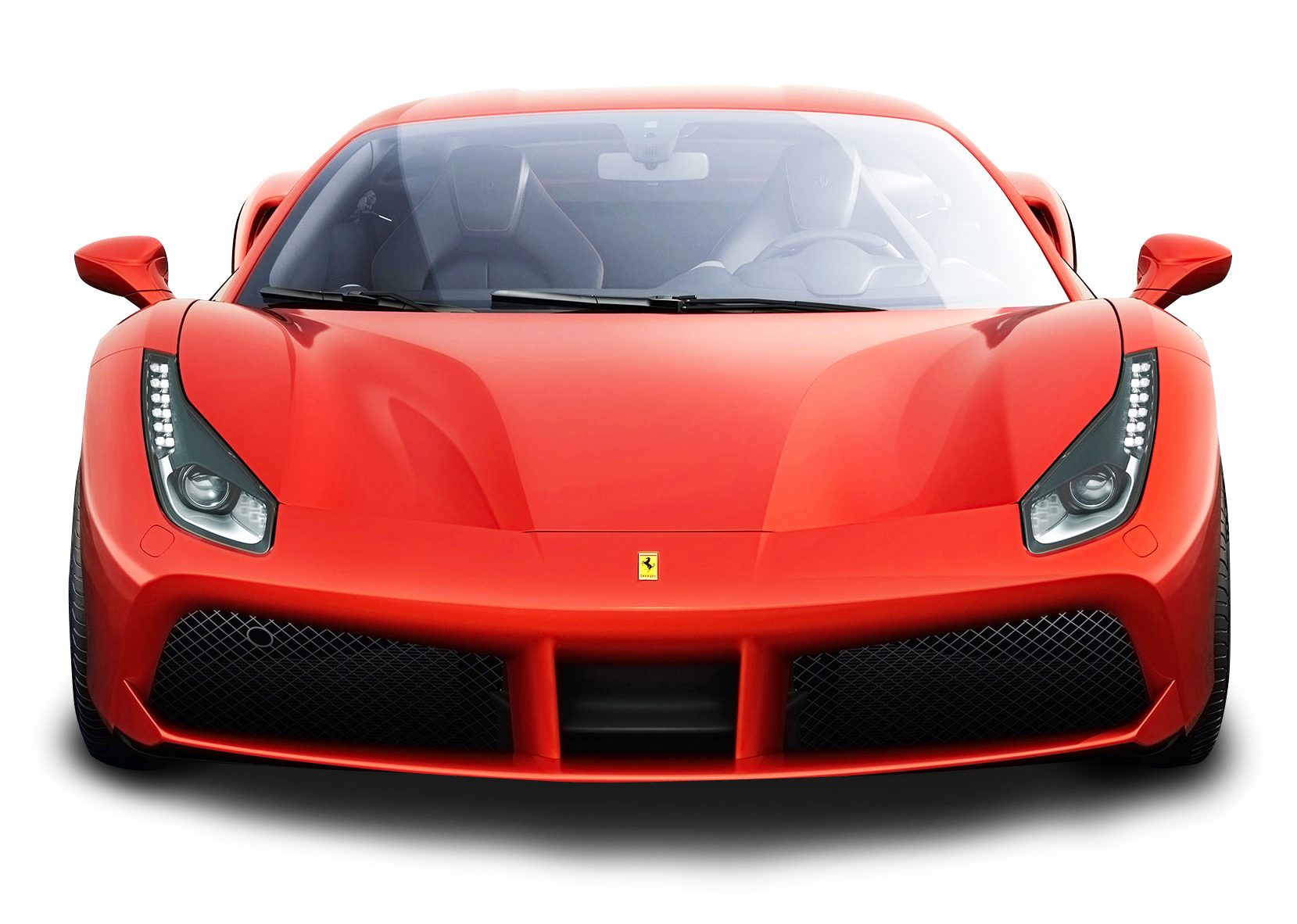 Red Ferrari front view PNG Image