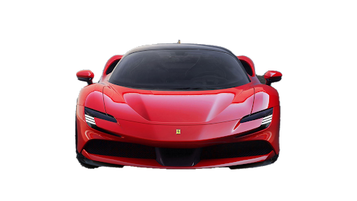 Red Ferrari Front View Transparent Background