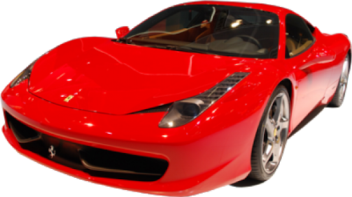 Red Ferrari Front View Transparent PNG