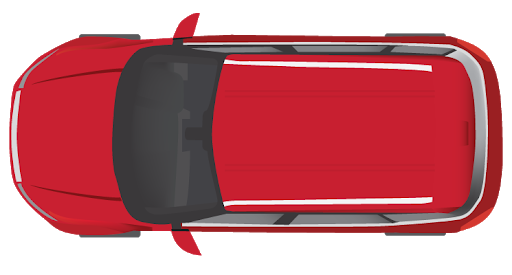 Red Ferrari top view Transparent PNG