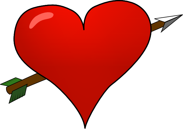 Red Heart Arrow PNG File