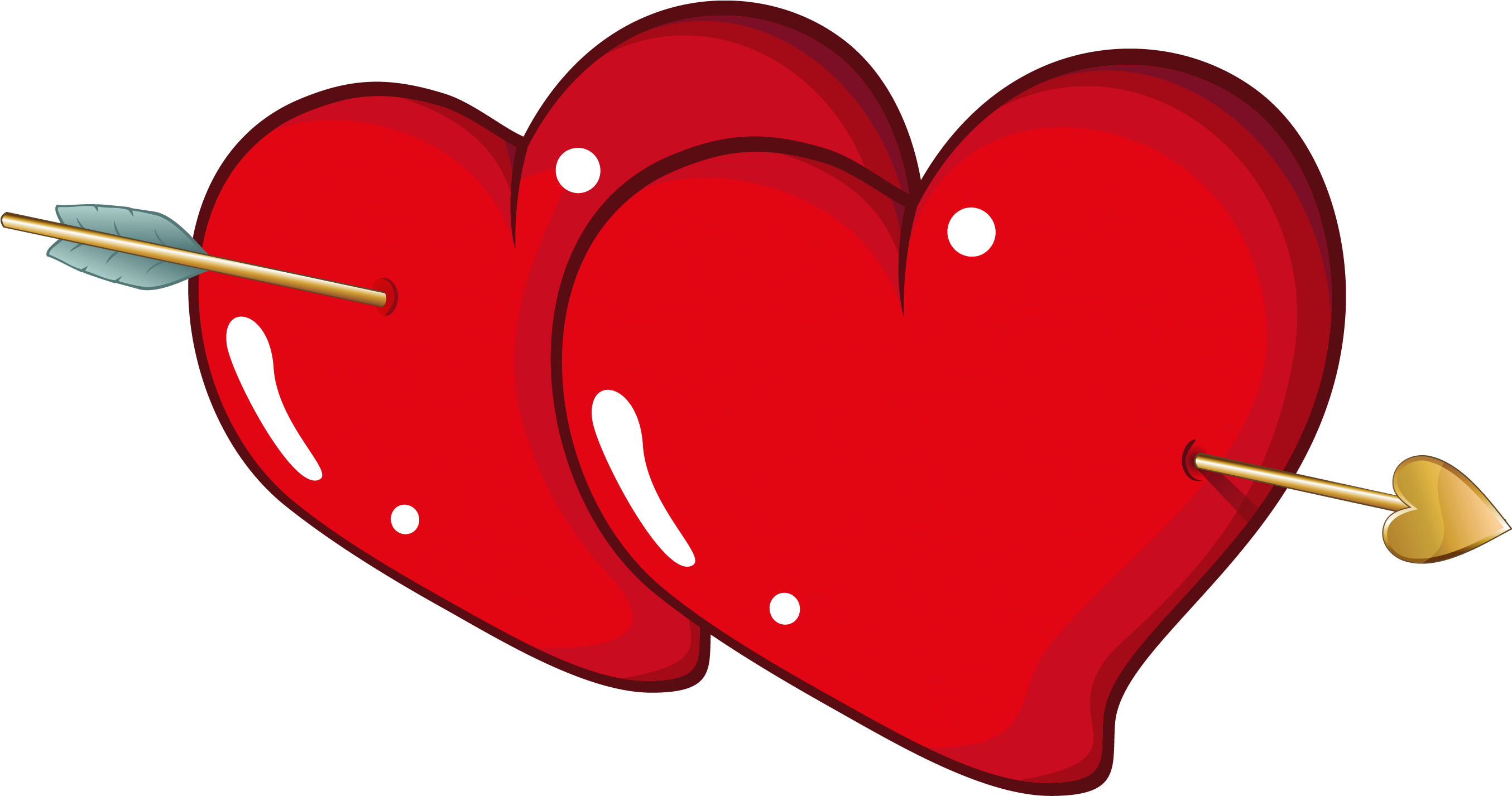 Red Heart Arrow PNG Photos
