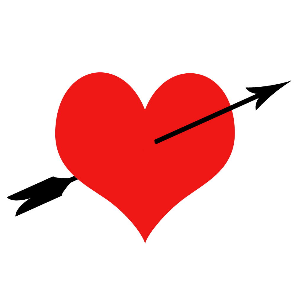 Red Heart Arrow PNG Pic