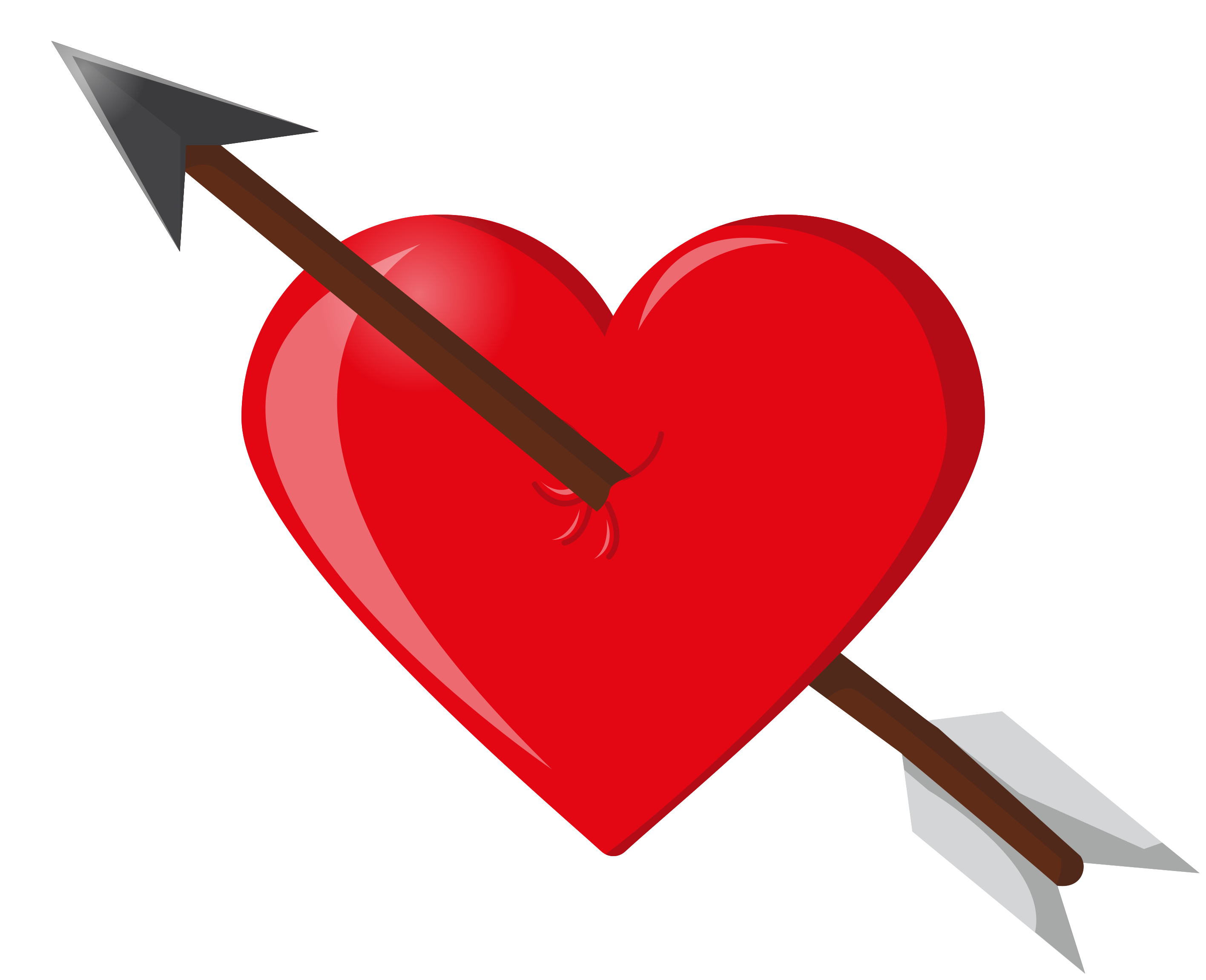 Red Heart Arrow Transparent PNG
