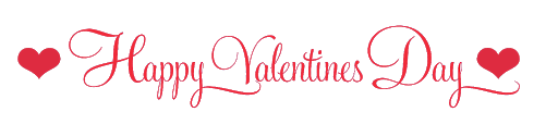 Red Valentines Day Text PNG Transparent Image