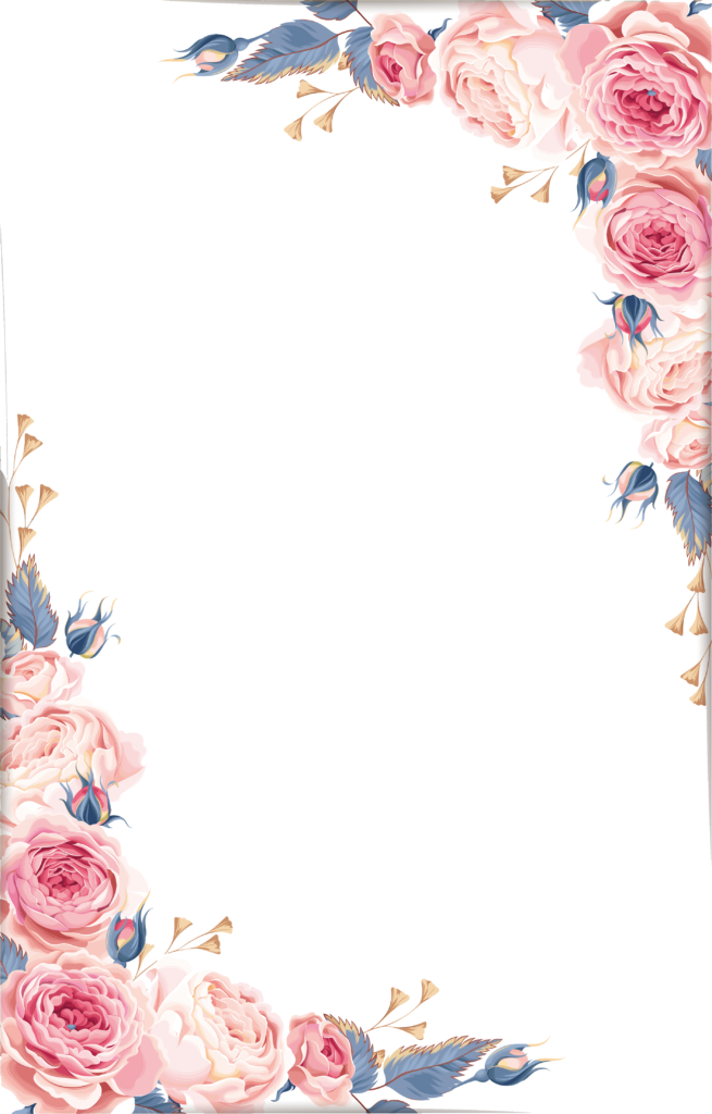 Romantic Flower Frame Transparent PNG