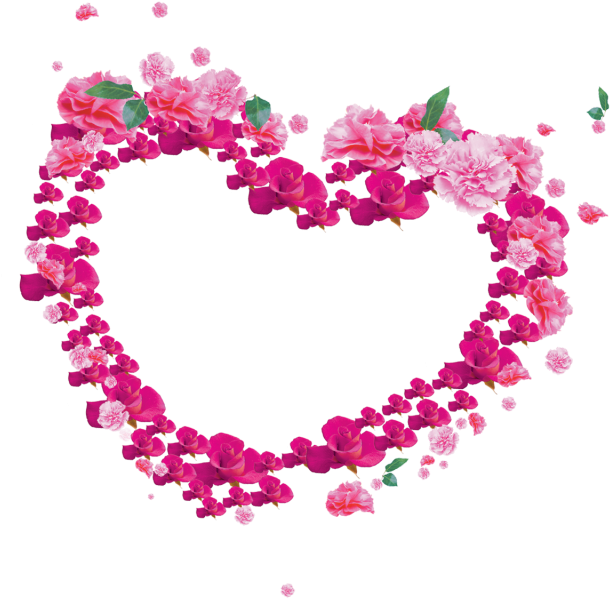 Romantische bloem hart PNG Clipart