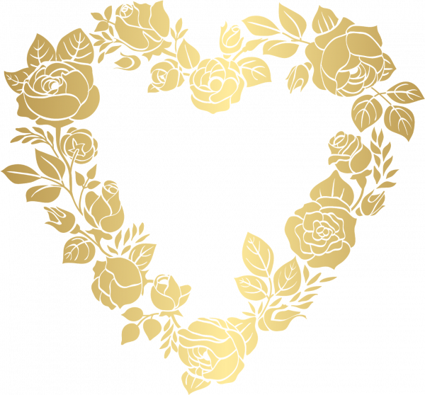Romantic Vector Flower Heart PNG Transparent Image