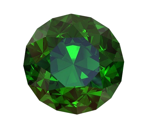 Round Emerald Stone PNG Transparent Image