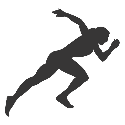 Running Female Athlete PNG File