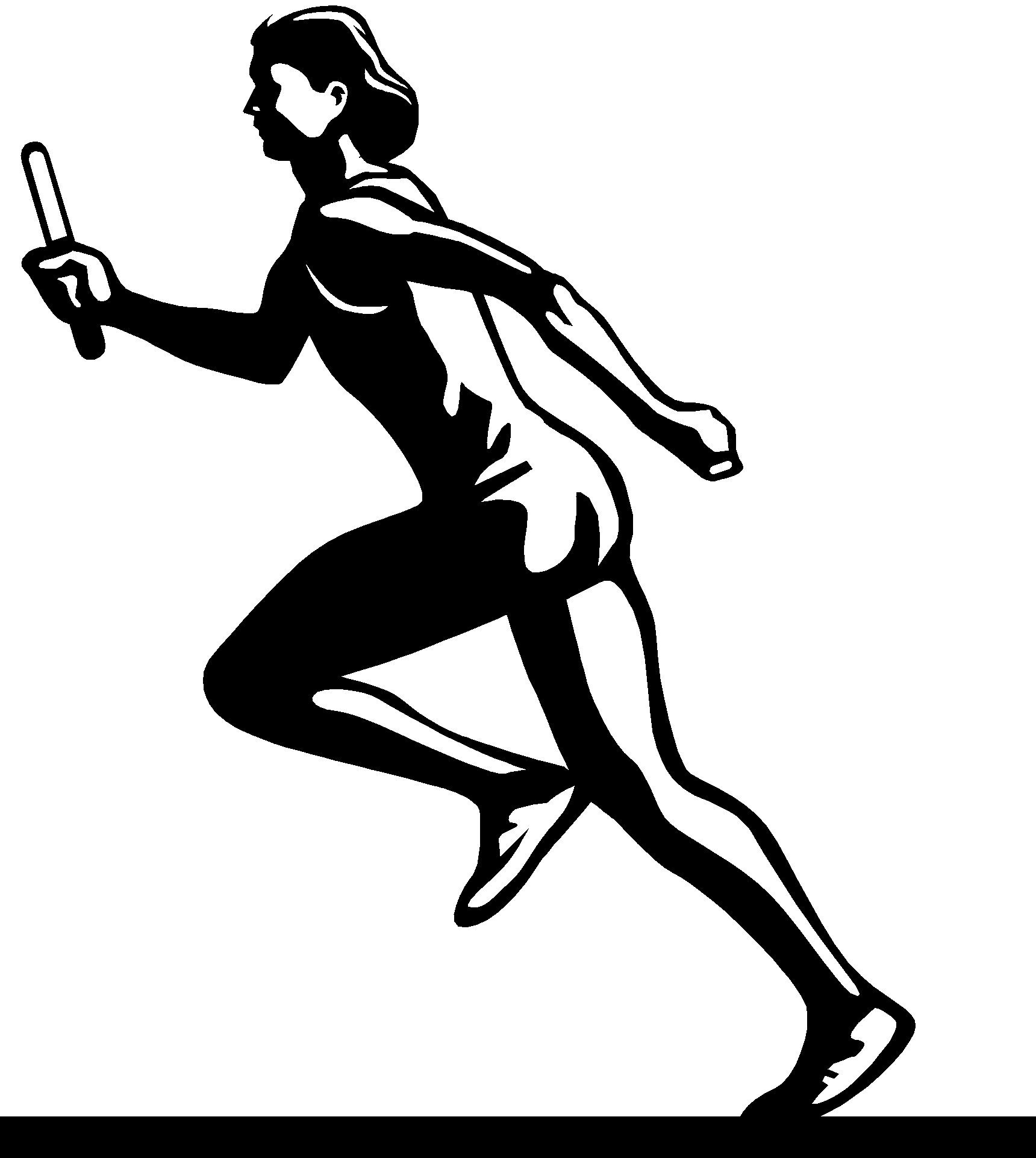 Running Female Athlete PNG HD