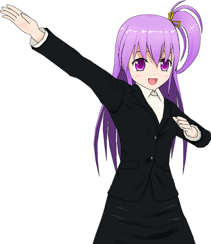 Escola Anime Girl PNG Background Image