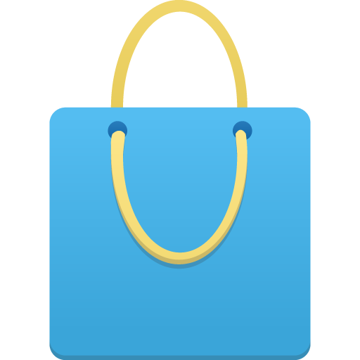 Покупки синяя сумка PNG