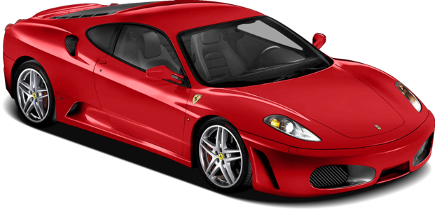 Side red Ferrari front view PNG Image