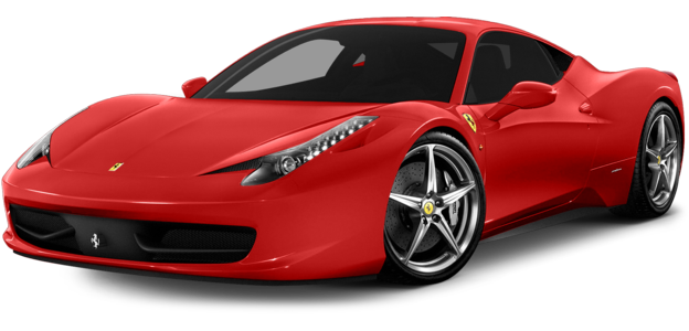 Side red Ferrari front view PNG Photos