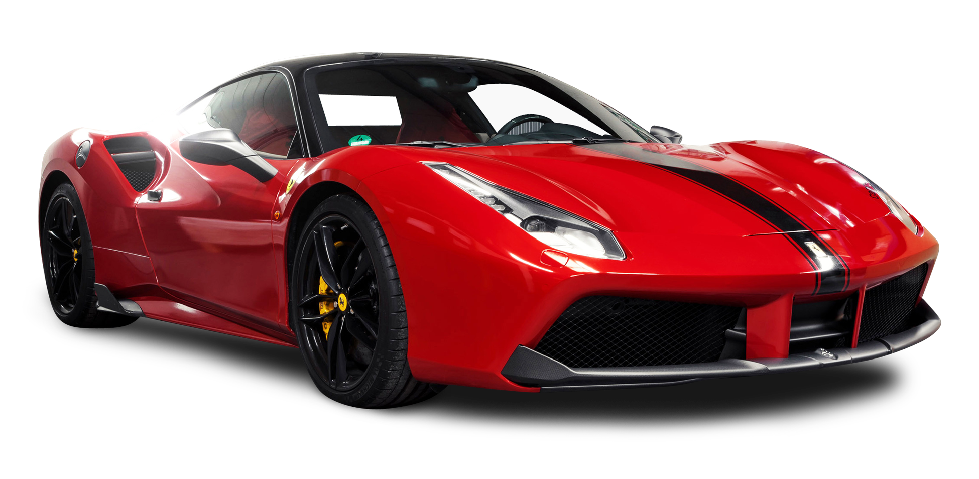 Side red Ferrari front view PNG Transparent Image