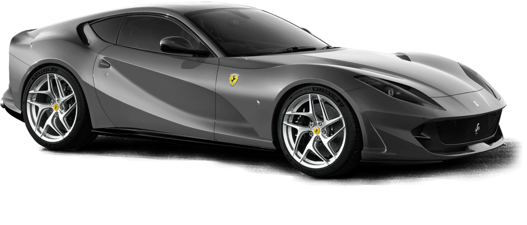 Side View Black Ferrari Transparent PNG