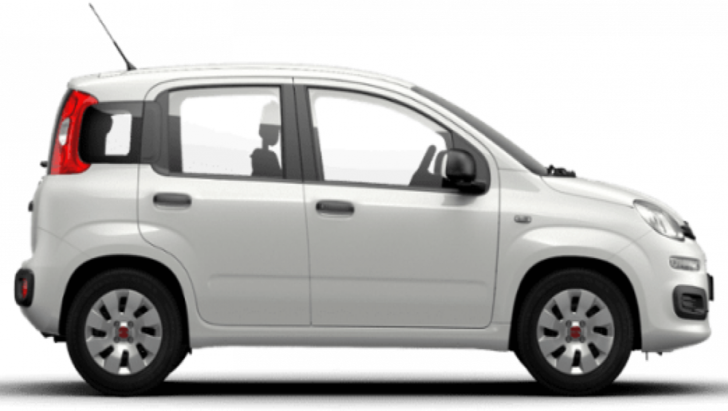 Side View White Fiat Panda PNG Clipart