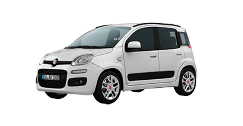 Side View Blanche Fiat Panda PNG Image