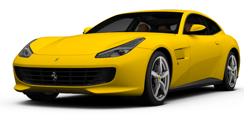 Side View Yellow Ferrari PNG Clipart