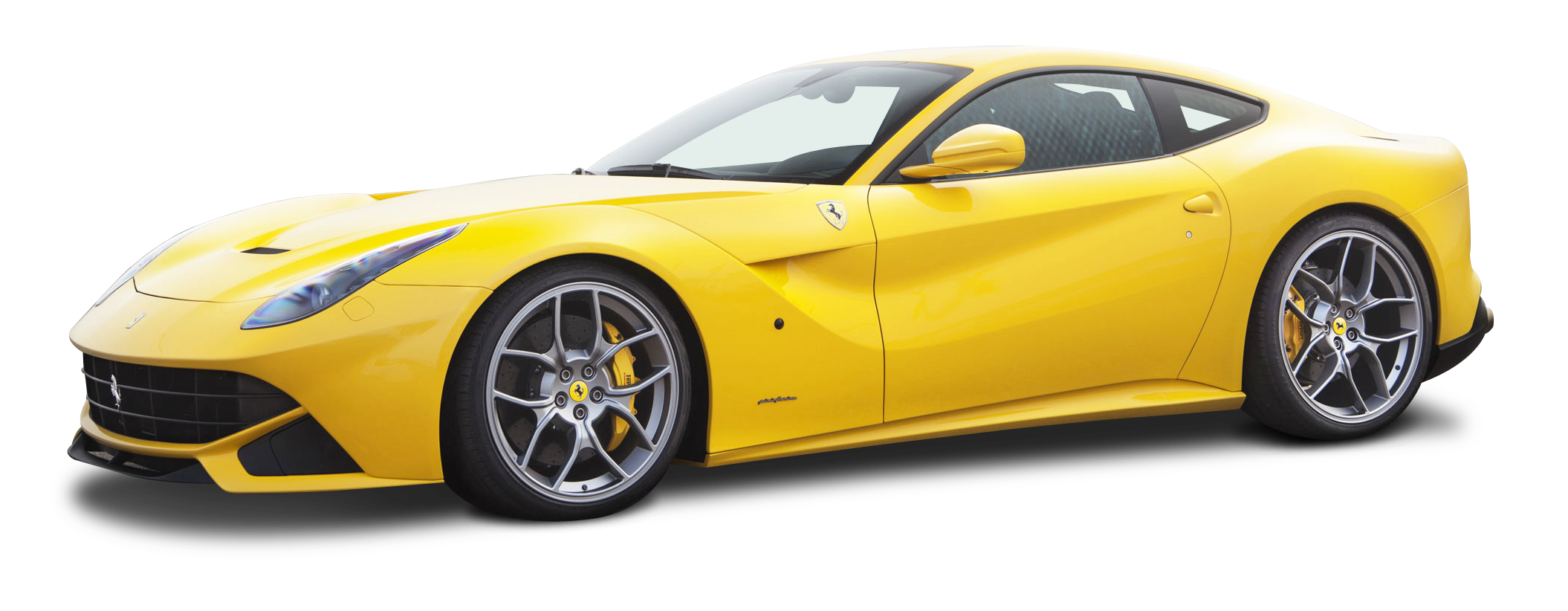 Side View Yellow Ferrari PNG Image