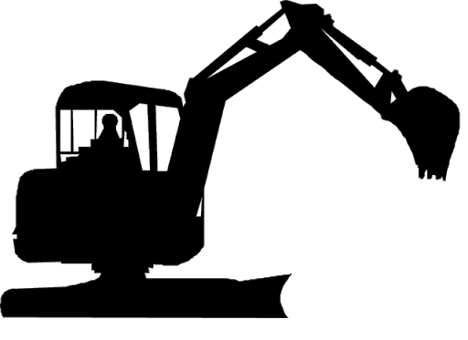 Silhouette Excavator Download PNG Image