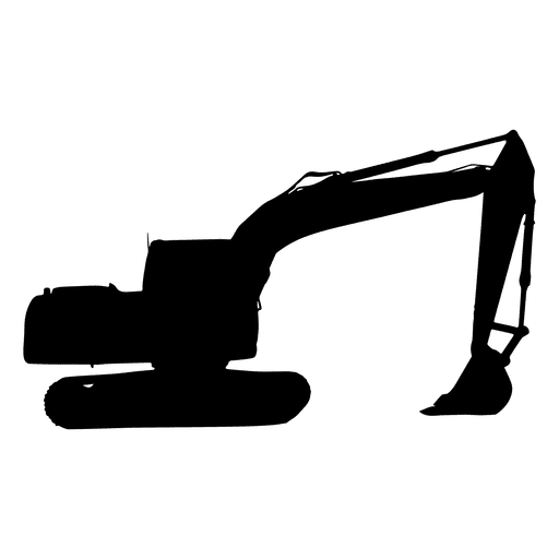 Silhouette Excavator PNG Photos