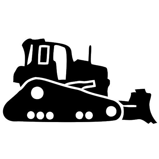 Silhouette Excavator PNG Transparent HD Photo