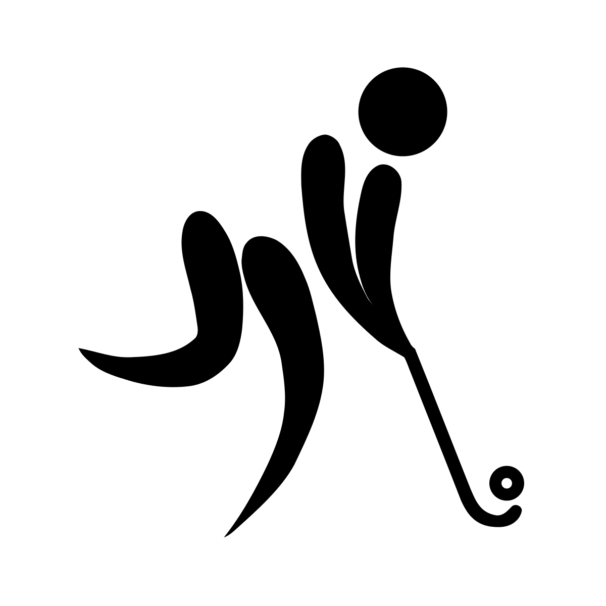 Silhouette Field Hockey PNG Image
