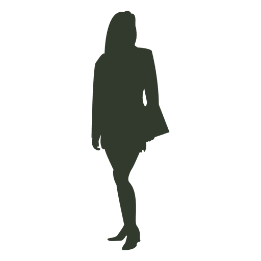 صورة ظلية فتاة تقف ناقلات ناقلات شفافة PNG