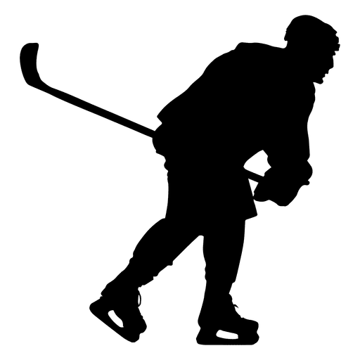 Silhouette Hockey PNG Transparent Image