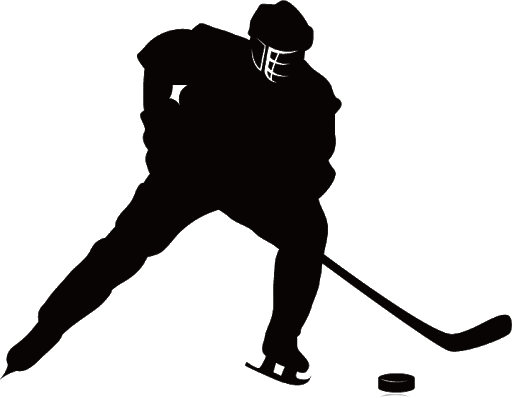 Sfondo Trasparente da hockey silhouette