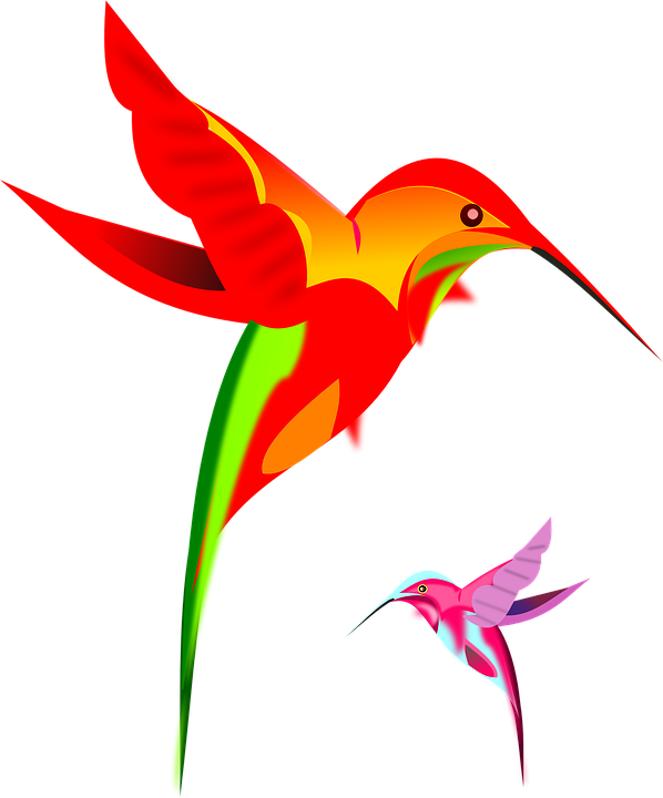Silhouette Hummingbird PNG Transparent Image
