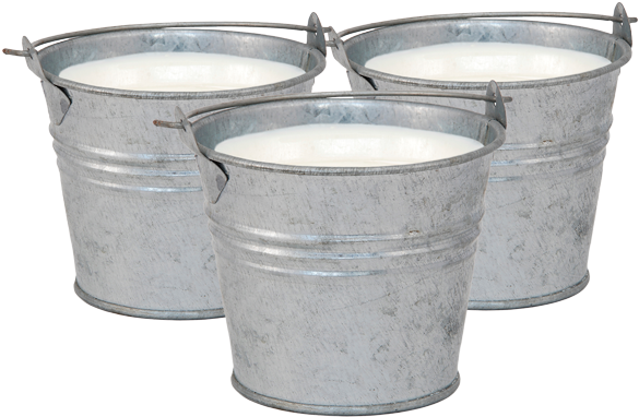 Silver Bucket PNG Clipart