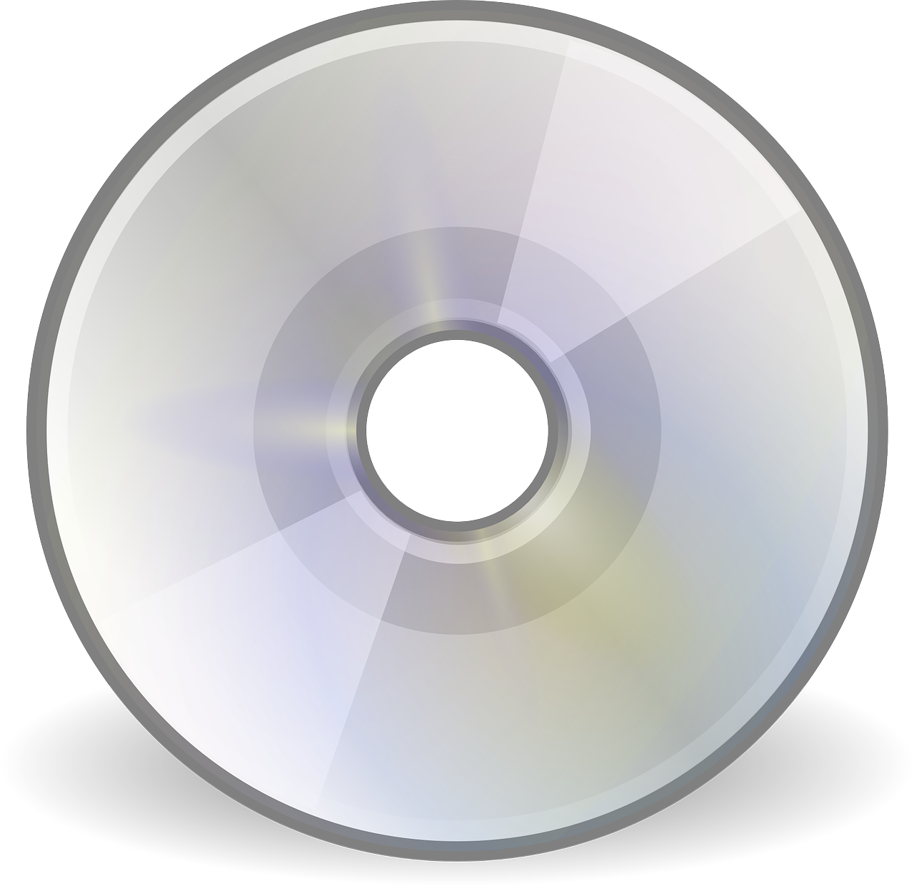 Silver CD Disk Vector PNG Image
