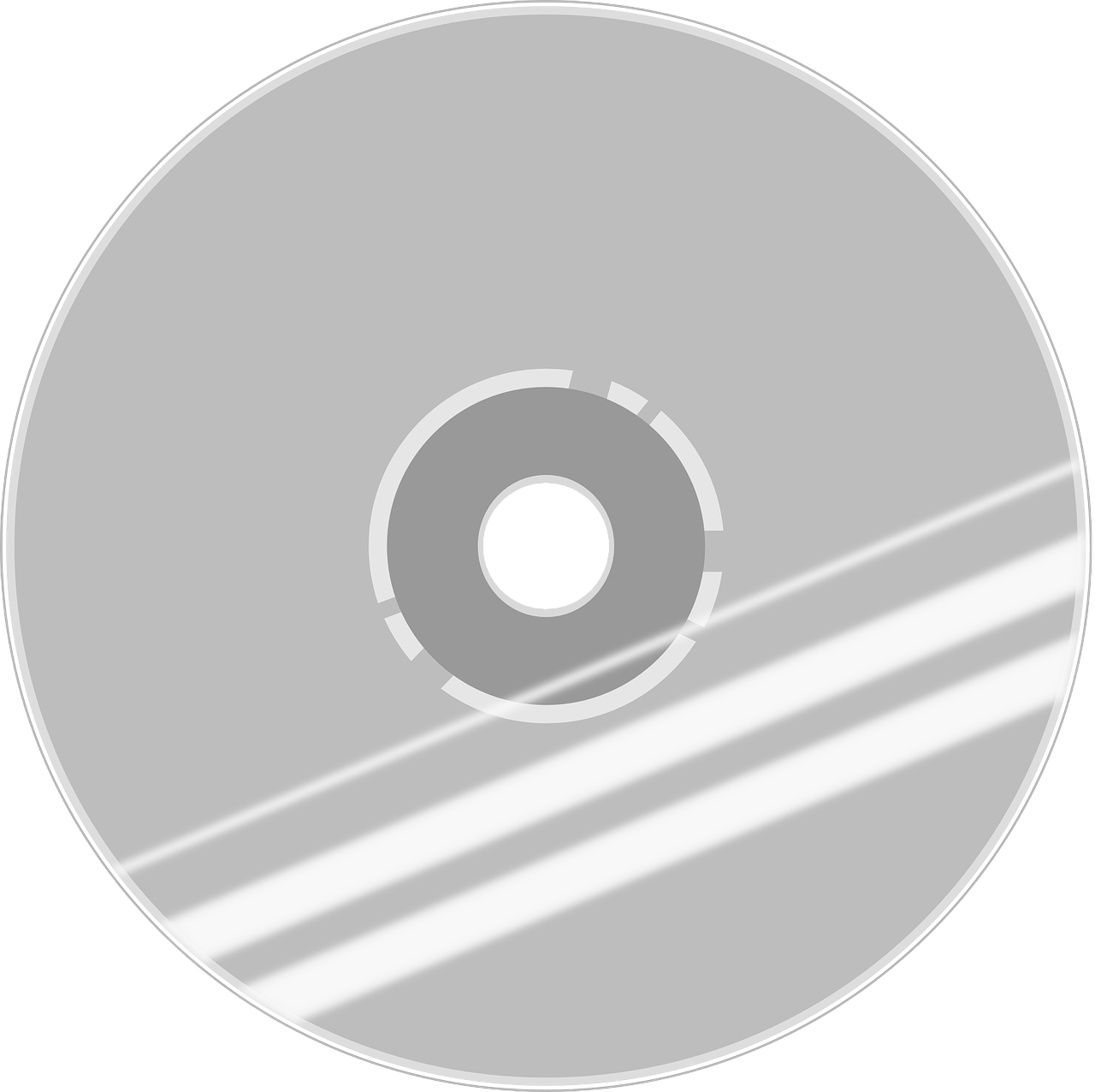 Серебряный CD диск вектор PNG фото