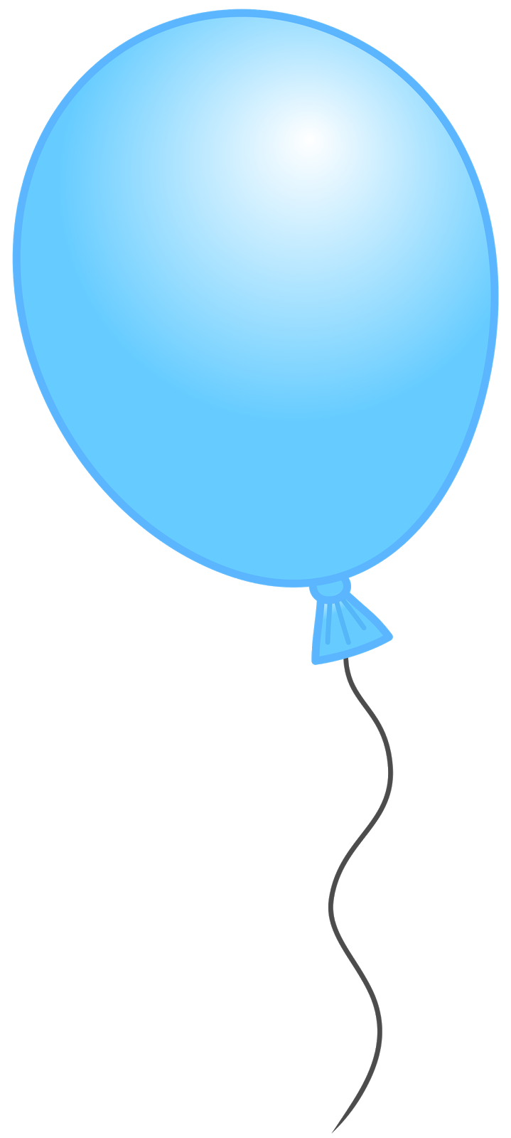 Único balão azul transparente PNG