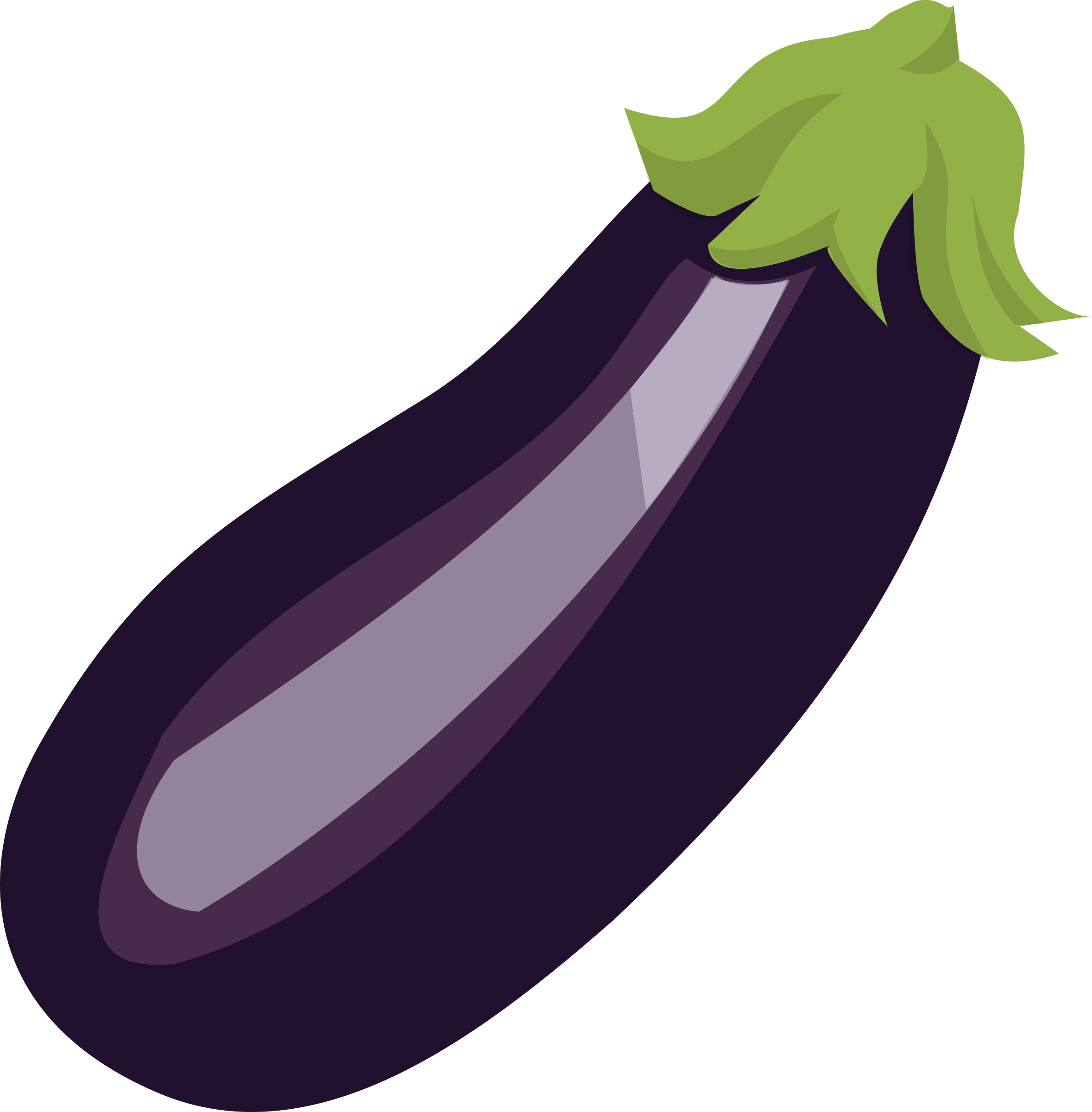 Single Brinjal Eggplant PNG Clipart