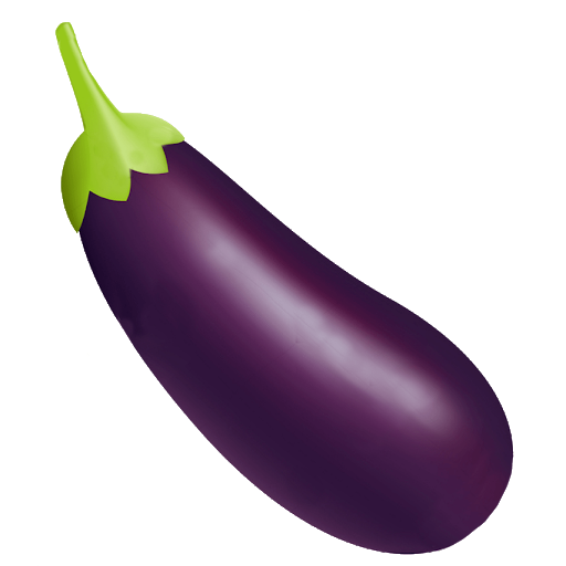 Single Brinjal Eggplant Transparent Background