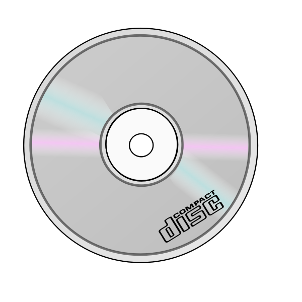 Un solo disco de CD Vector PNG clipart