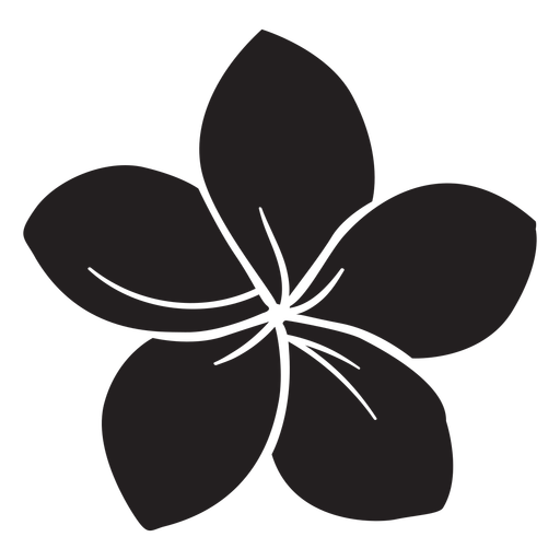 Одиночные цветы силуэт PNG