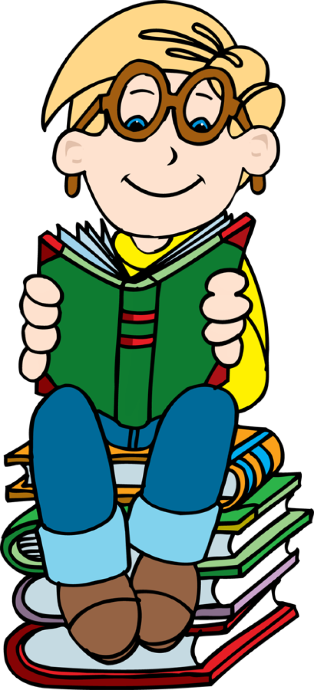 Sitting Boy Reading Book PNG Photos