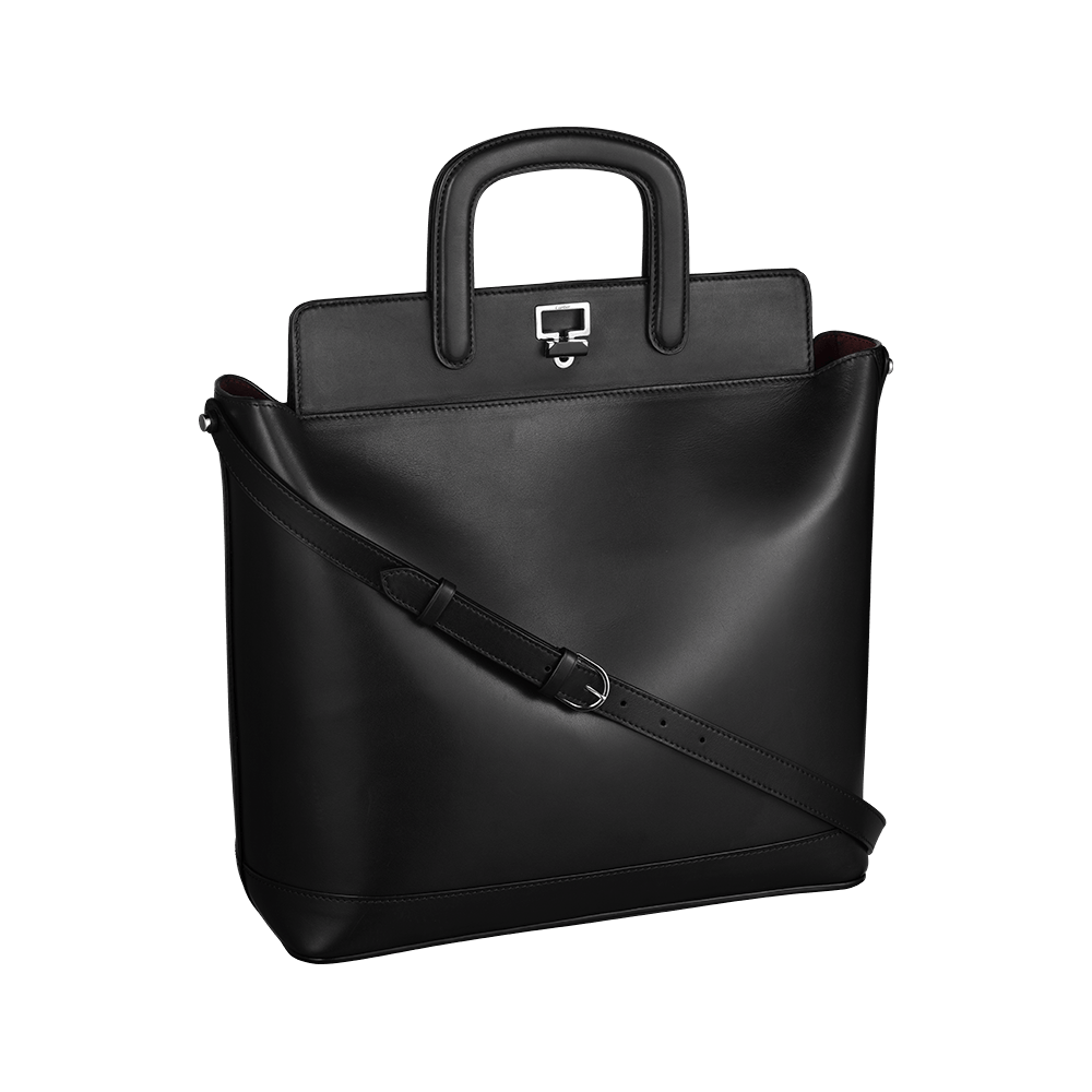 Small Black Handbag Leather PNG