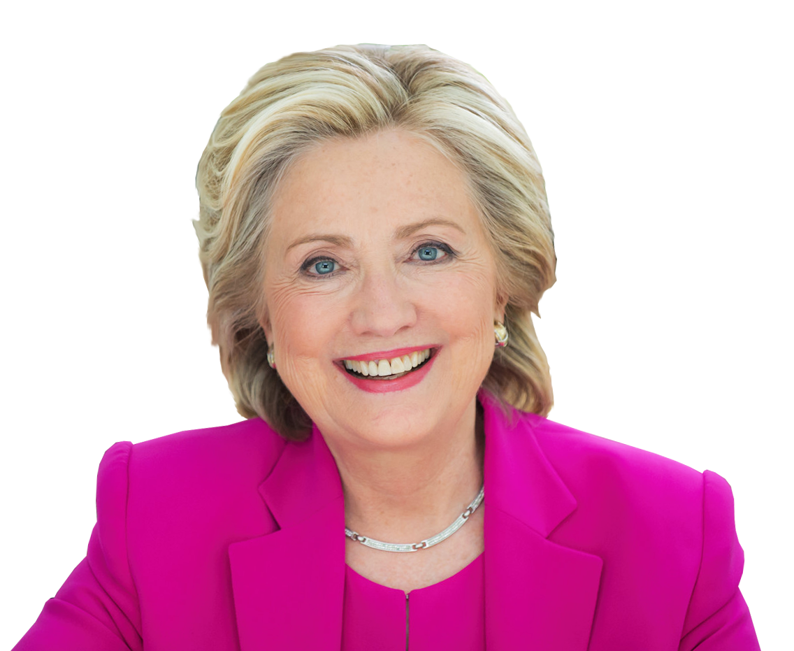 Lächelnder Hillary Clinton Transparenter Hintergrund