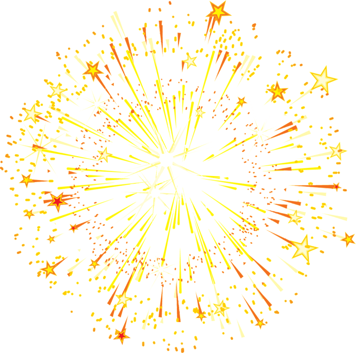 Sparkle Gold Fireworks PNG Clipart