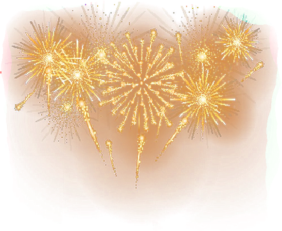 Sparkle Gold Fireworks PNG Image