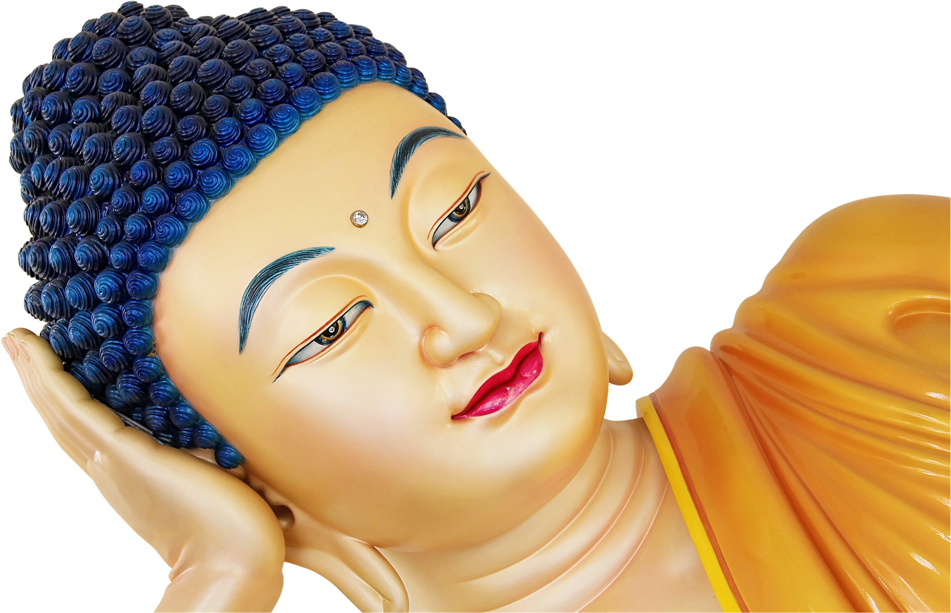 Patung Buddha menghadapi gambar PNG