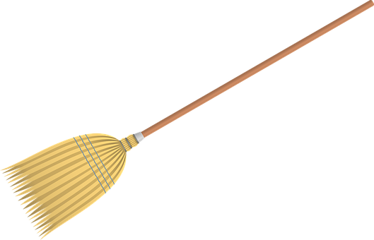 Stick Broom Vector PNG Transparent Image